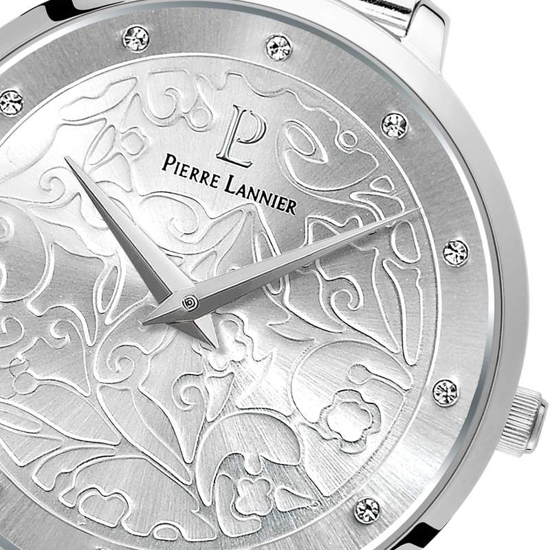 Montre Pierre Lannier femme acier bracelet maille milanaise - vue D1