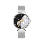 Montre Pierre Lannier femme automatique acier bracelet maille milanaise - vue 1