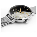 Montre Pierre Lannier femme automatique acier bracelet maille milanaise - vue 2