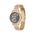 Montre Boss femme multifonction acier doré rose - vue 2