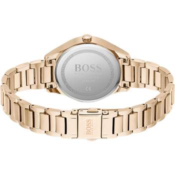 Multifunctioneel Boss-horloge voor dames, roségoudkleurig staal