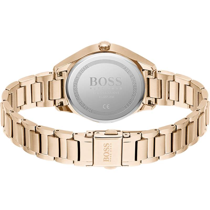 Montre Boss femme multifonction acier doré rose - vue 3