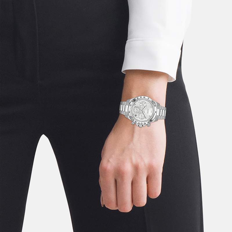 Montre Boss femme acier - vue porté 1