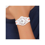 Montre LACOSTE Enfant silicone blanc - vue porté 1