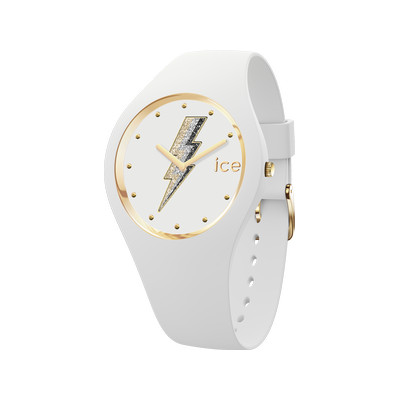 Montre Ice Watch  Femme silicone blanc, motif éclair. - vue 1