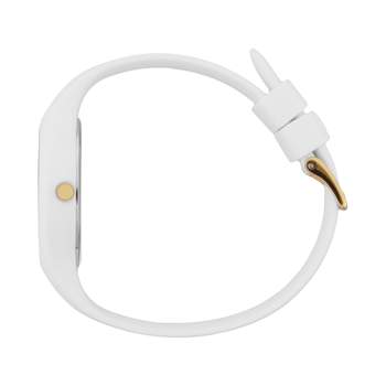 Ice Watch Women's white silicone watch, lightning motif.