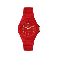 Montre Ice Watch Femme silicone rouge.