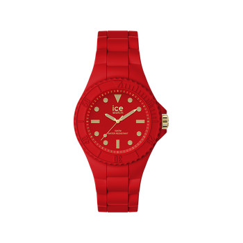 Montre Ice Watch Femme silicone rouge.