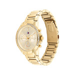 Montre Tommy Hilfiger femme acier doré jaune - vue 2