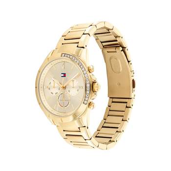 Montre Tommy Hilfiger femme acier doré jaune