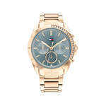 Montre Tommy Hilfiger femme acier doré rose - vue 1