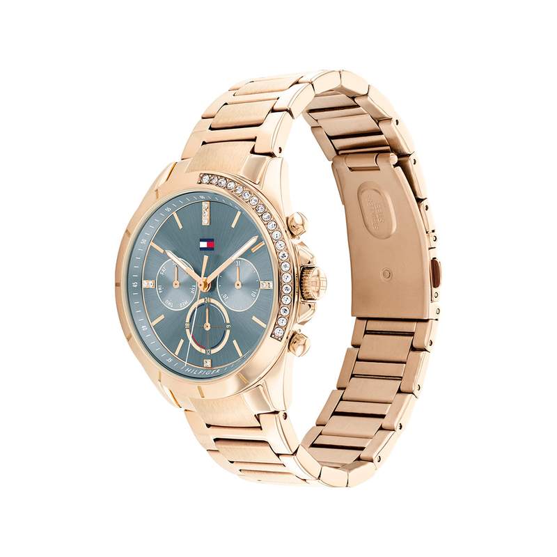 Montre Tommy Hilfiger femme acier doré rose - vue 2