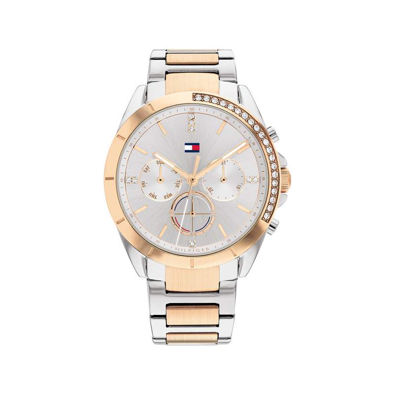 Montre Tommy Hilfiger femme acier bicolore rose - vue 1