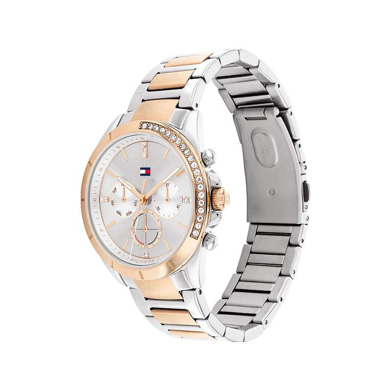 Montre Tommy Hilfiger femme acier bicolore rose - vue 2
