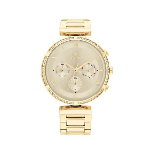 Montre Tommy Hilfiger femme acier doré jaune