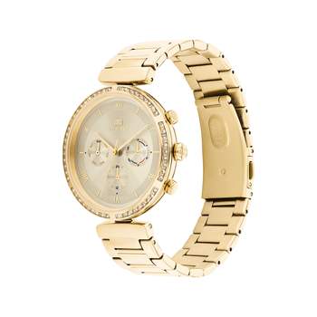 Montre Tommy Hilfiger femme acier doré jaune
