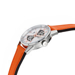 Montre Lip femme automatique acier bracelet cuir orange - vue D2