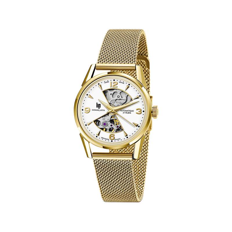Montre Lip femme automatique métal doré - vue 1