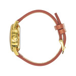Montre Lip femme automatique acier bracelet cuir marron - vue 2