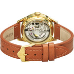 Montre Lip femme automatique acier bracelet cuir marron - vue 3