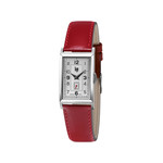 Montre Lip femme acier bracelet cuir vernis rouge - vue 1