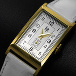 Montre Lip femme acier bracelet cuir vernis blanc - vue D1