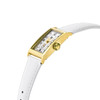 Montre Lip femme acier bracelet cuir vernis blanc - vue VD2