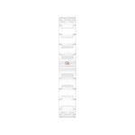 Montre Guess Co femme acier doré rose bracelet céramique blanc - vue 3