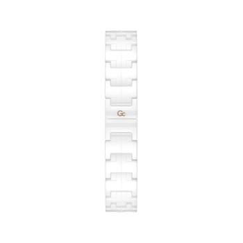 Guess Co women's watch in rose gold-plated steel with white ceramic bracelet