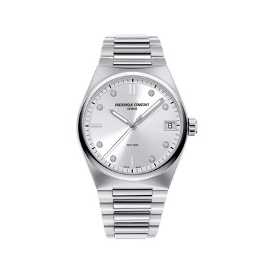 Frédérique Constant roestvrij stalen dameshorloge met rubberen band