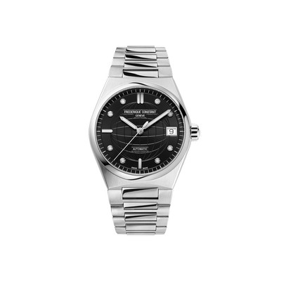 Montre Frédérique Constant femme automatique acier et caoutchouc - vue 1