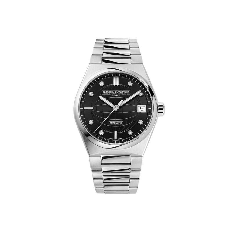 Montre Frédérique Constant femme automatique acier et caoutchouc - vue 1