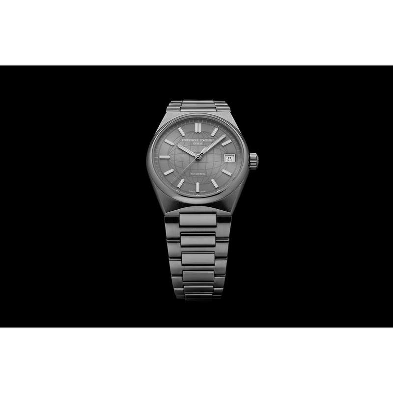 Montre Frédérique Constant femme automatique acier et caoutchouc - vue D2