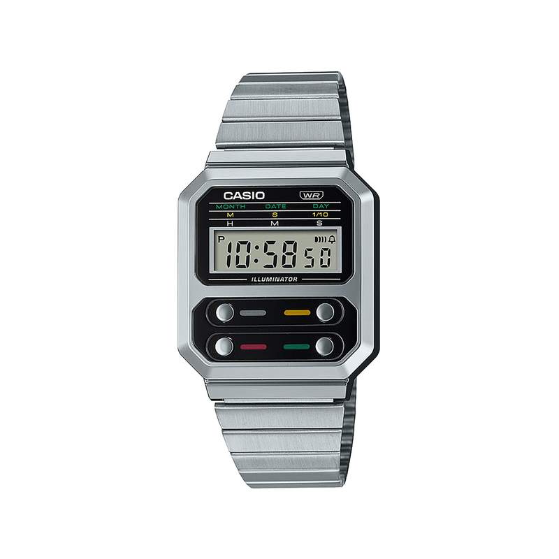 Montre Casio mixte résine bracelet acier - vue 1