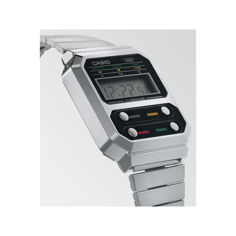 Montre Casio mixte résine bracelet acier - vue 2