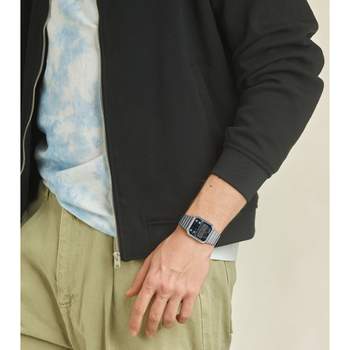 Casio mixed resin steel bracelet watch