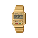 Montre Casio mixte résine doré bracelet acier doré jaune - vue 1