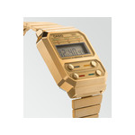 Montre Casio mixte résine doré bracelet acier doré jaune - vue 2