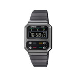 Montre Casio mixte résine gris bracelet acier gris - vue 1