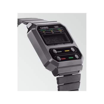 Casio mixed resin grey steel bracelet watch