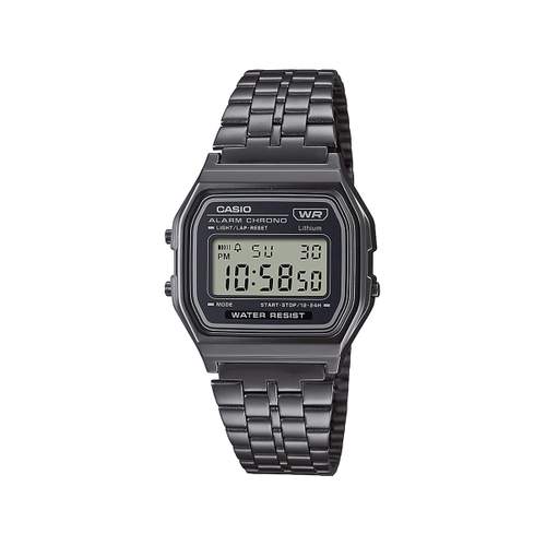 Montre Casio mixte résine gris bracelet acier gris