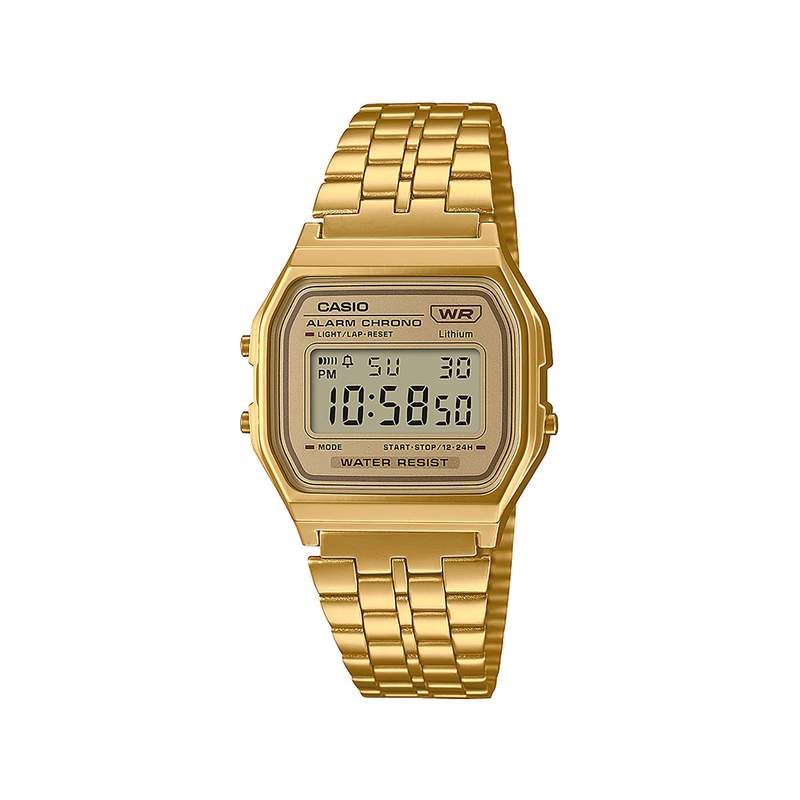 Casio unisex watch with gold-tone resin and gold-tone steel band - view 1