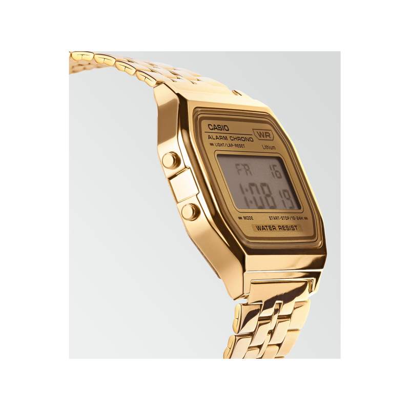 Casio mixed resin gold stainless steel bracelet watch - view 2