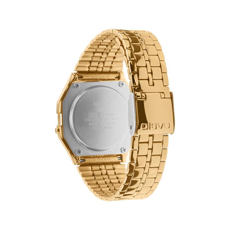Casio mixed resin gold stainless steel bracelet watch - view 3