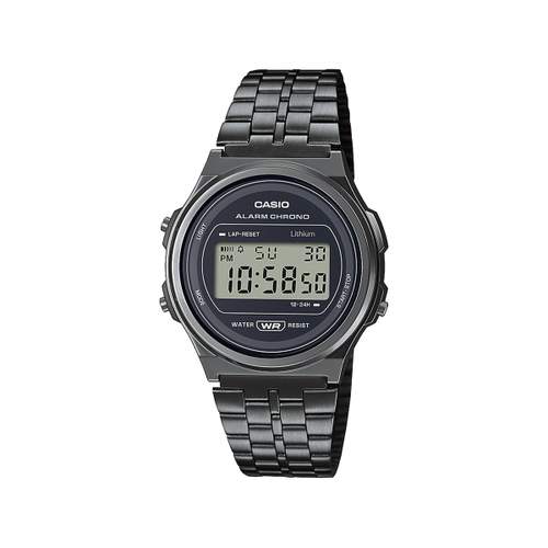 Montre Casio mixte résine gris bracelet acier gris
