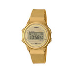Montre Casio mixte résine doré bracelet acier doré - vue 1