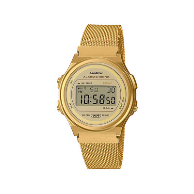 Montre Casio mixte résine doré bracelet acier doré - vue 1