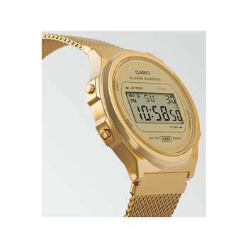 Casio gemengd hars goud roestvrij stalen armband horloge
