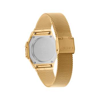 Casio gemengd hars goud roestvrij stalen armband horloge