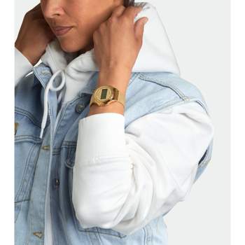 Casio gemengd hars goud roestvrij stalen armband horloge